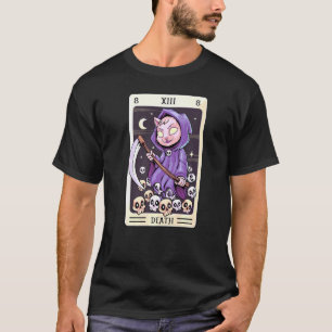Pastel Gothic Tarot Card De Doodgrim Reaper Cat C T-shirt