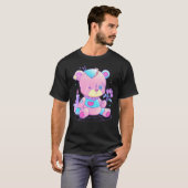 Pastel Gothic Teddy Bear Japans Anime Kawaii Demon T-shirt (Voorkant volledig)