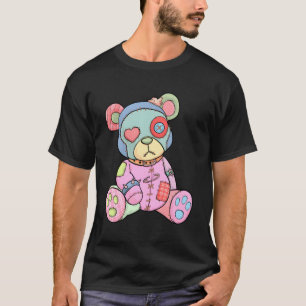 Pastel Gothic Teddy Bear Japans Anime Kawaii Menhe T-shirt