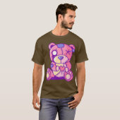 Pastel Gothic Teddy Bear Japans Anime Kawaii T-shirt (Voorkant volledig)