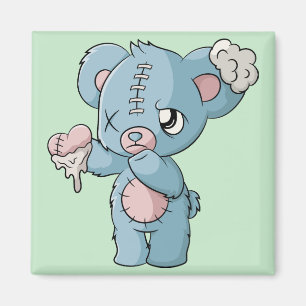 Pastel Gothic Teddy Bear Magneet