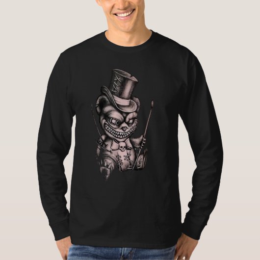 Pastel Gothic Teddy Bear Voodoo Doll T-shirt (Voorkant)