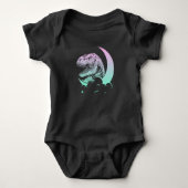 Pastel Gothic Trex Moon Wiccan Dinosaurs Romper (Voorkant)