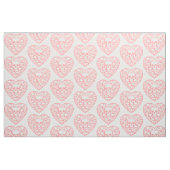 Pastel gothic valentijnen roze hart schedel stof (Fat Quarter)