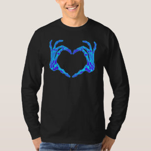 Pastel Gothic Vinger Hart Skelet Romantisch Emo Pu T-shirt