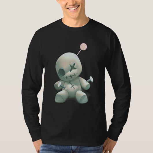 Pastel Gothic Voodoo Creepy Doll T-shirt (Voorkant)