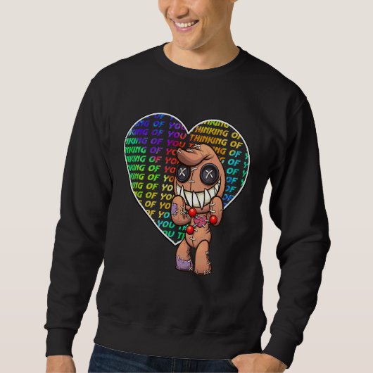 Pastel Gothic Voodoo Doll Alt Clothing Tiener Thin Trui (Voorkant)