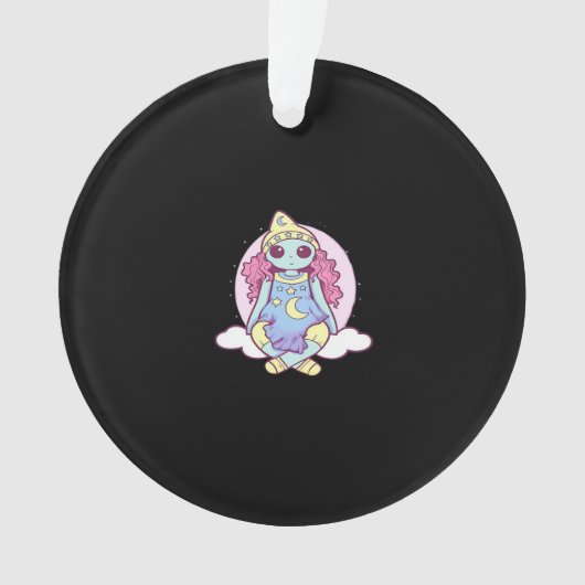 Pastel Gothic Whimsigoth Clown Ragdoll Ornament (voorkant)
