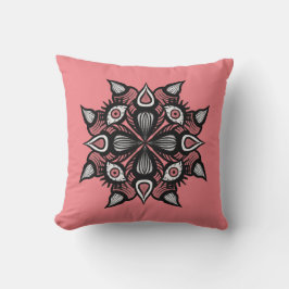 Pastel Gothic Witch Design - Zwart Roze Monster Kussen