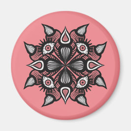 Pastel Gothic Witch Design - Zwart Roze Monster Magneet