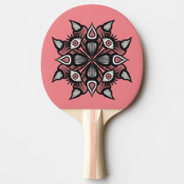 Pastel Gothic Witch Design - Zwart Roze Monster Tafeltennisbatje