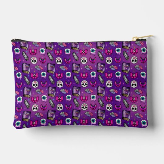 Pastel Gothic - Witchy - Paarse Halloween Etui (Achterkant)