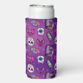 Pastel Gothic - Witchy - Paarse Halloween Seltzer Blikjeskoeler (Seltzer Achterkant)