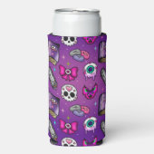 Pastel Gothic - Witchy - Paarse Halloween Seltzer Blikjeskoeler (Seltzer Voorkant)