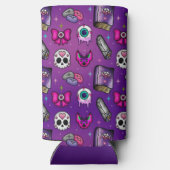Pastel Gothic - Witchy - Paarse Halloween Seltzer Blikjeskoeler (Achterkant)