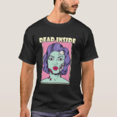 Pastel Gothic Zombie Dead Inside Vrouwen Esthetisc T-shirt (Voorkant)
