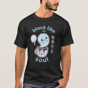 Pastel Gothic Zwarte Koffie Creepy Schattigee Kawa T-shirt