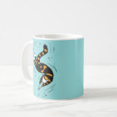 Pastel Gothic Zwemmelt Kat Skelet Koffiemok (Voorkant links)