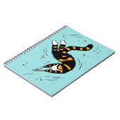 Pastel Gothic Zwemmelt Kat Skelet Notitieboek (Linkerzijde)