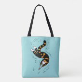 Pastel Gothic Zwemmelt Kat Skelet Tote Bag (Achterkant)