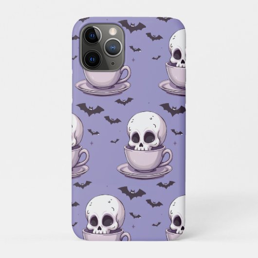 Pastel gothische schedel in theekop Case-Mate iPhone case (Achterkant)
