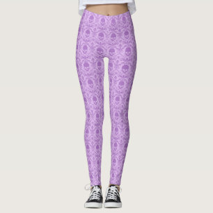 Pastel gotische barokke schedelpatroonleggingen leggings