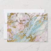 PASTEL GOUD ABSTRACT MARMER OPSLAGKAART (Achterkant)