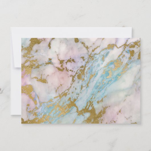 PASTEL GOUD ABSTRACT MARMER OPSLAGKAART (Achterkant)