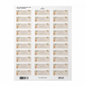 Pastel & Gouden Bloemen Bruiloftsinvitaties Etiket (Full Sheet)