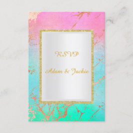 Pastel gouden marmeren ELEGANT CLASSY rsvp Kaart