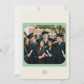 Pastel Grad Foto Afstuderen  Kaart (Achterkant)