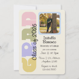 Pastel Grad Foto Afstuderen  Kaart