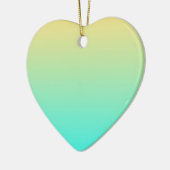 Pastel Gradiënt Achtergrond Turquoise Geel Keramisch Ornament (Links)