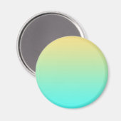 Pastel Gradiënt Achtergrond Turquoise Geel Magneet (Voorkant / Achterkant)