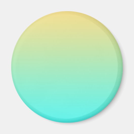 Pastel Gradiënt Achtergrond Turquoise Geel Magneet (Voorkant)