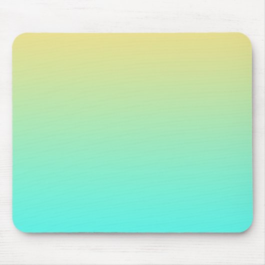 Pastel Gradiënt Achtergrond Turquoise Geel Muismat (Voorkant)