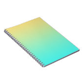 Pastel Gradiënt Achtergrond Turquoise Geel Notitieboek (Rechterzijde)