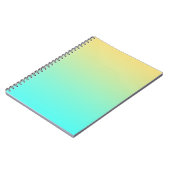 Pastel Gradiënt Achtergrond Turquoise Geel Notitieboek (Linkerzijde)