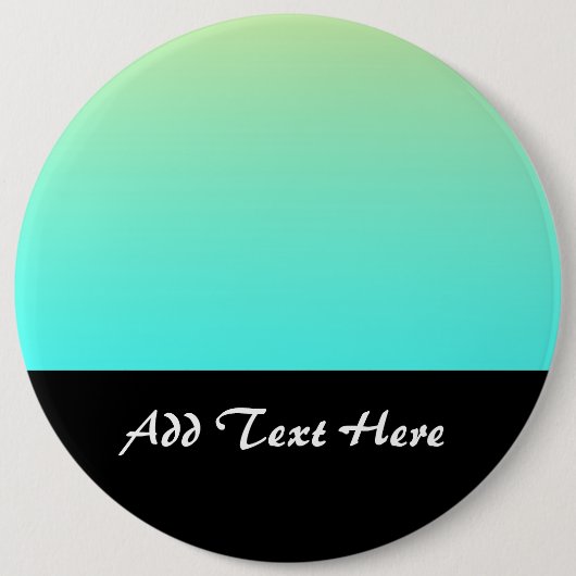 Pastel Gradiënt Achtergrond Turquoise Geel Ronde Button 6,0 Cm (Voorkant)