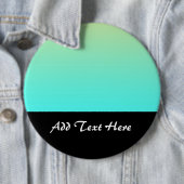 Pastel Gradiënt Achtergrond Turquoise Geel Ronde Button 6,0 Cm (In situ)