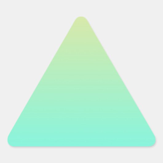 Pastel Gradiënt Achtergrond Turquoise Geel Sticker (Voorkant)