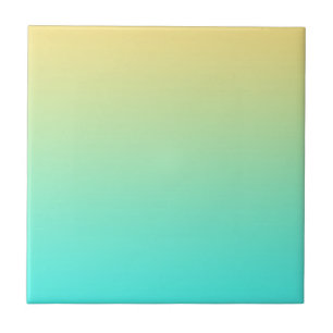 Pastel Gradiënt Achtergrond Turquoise Geel Tegeltje