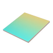 Pastel Gradiënt Achtergrond Turquoise Geel Tegeltje (Zijkant)