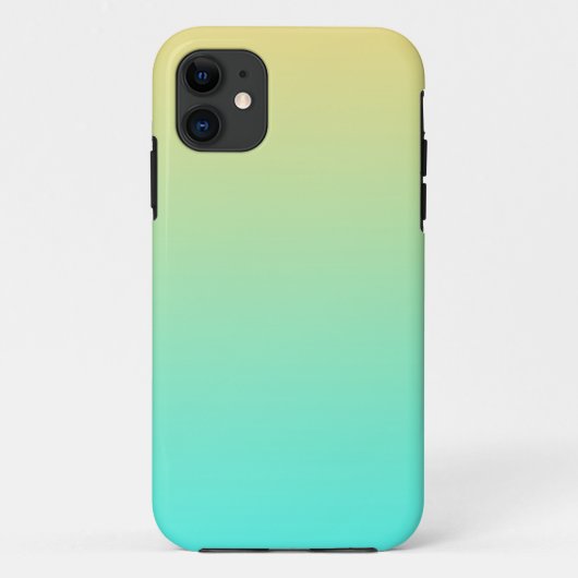 Pastel gradiënt Achtergrond Turquoise Yellow Case-Mate iPhone Case (Achterkant)