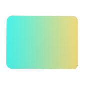 Pastel gradiënt Achtergrond Turquoise Yellow Magneet (Horizontaal)