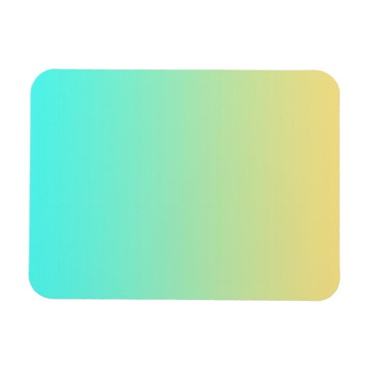 Pastel gradiënt Achtergrond Turquoise Yellow Magneet (Horizontaal)
