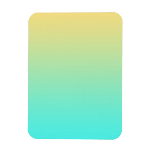 Pastel gradiënt Achtergrond Turquoise Yellow Magneet (Verticaal)