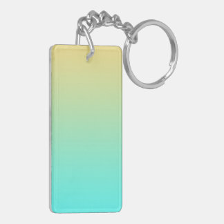 Pastel gradiënt Achtergrond Turquoise Yellow Sleutelhanger