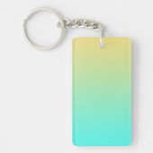 Pastel gradiënt Achtergrond Turquoise Yellow Sleutelhanger (Voorkant)