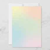 Pastel Gradient Animal Print Vrijgezellenfeest Kaart (Achterkant)